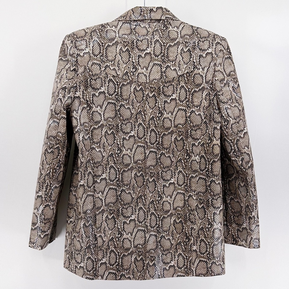 Revolve Ronny Kobo Annabelle Blazer Jacket Snakeskin Print Medium NWT - Picture 4 of 9
